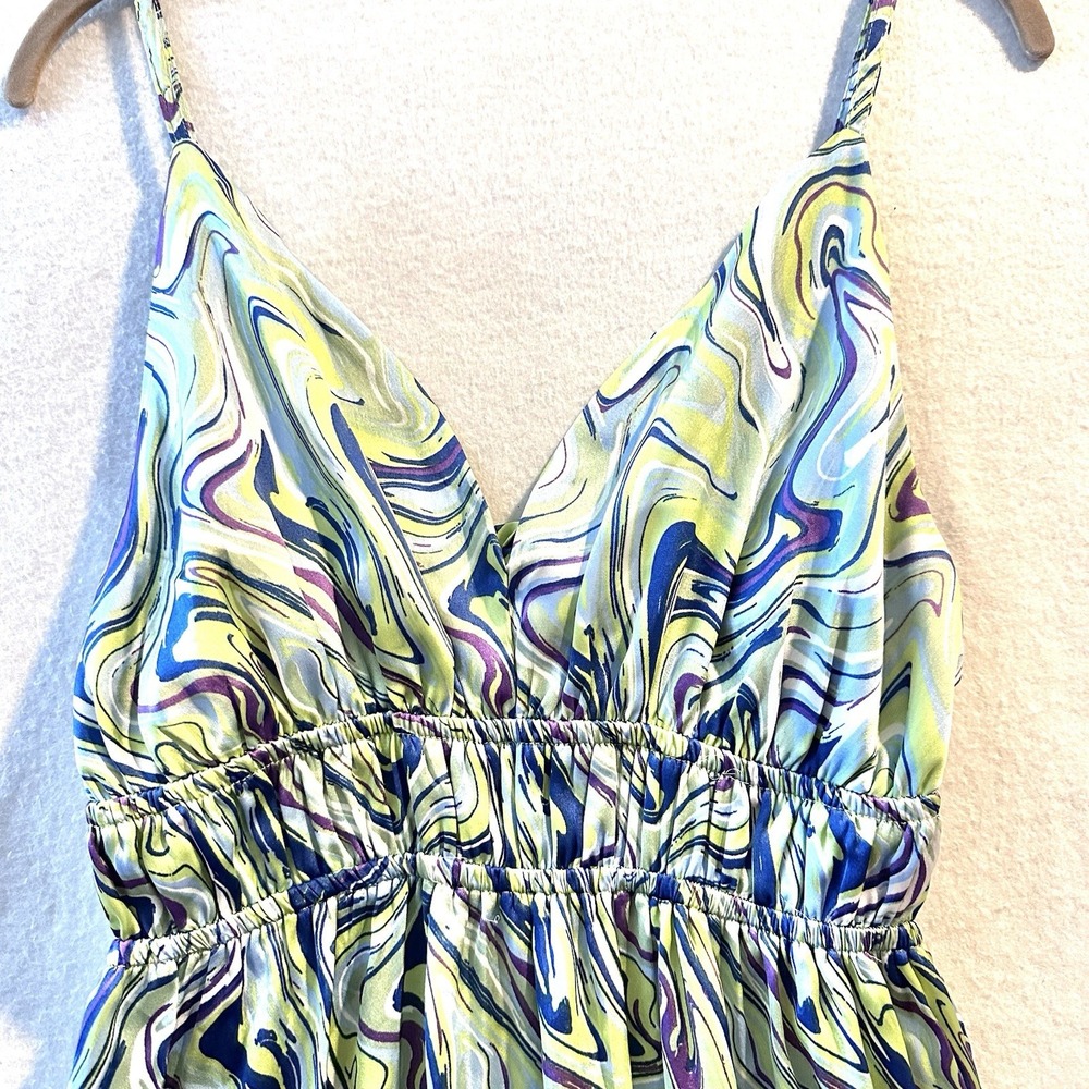 Y2K Charlotte Russe M‎ Medium Babydoll Tiered Empire Waist Satin Slip Dress